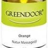 500 Ml Sparpackung Greendoor Massageöl Orange - BIO Jojobaöl & Aprikosenkern