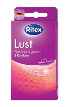 Ritex Kondome LUST. 24 Stk. (3x 8 Stk.) Genoppt & Gerippt